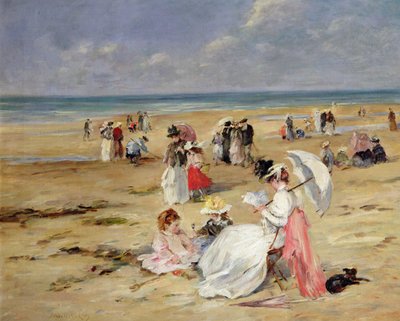 Beach at Courseulles by Henri Michel Levy